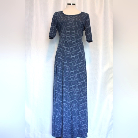 LuLaRoe Dresses & Skirts - LuLaRoe Blue Full-length Maxi Dress (L)